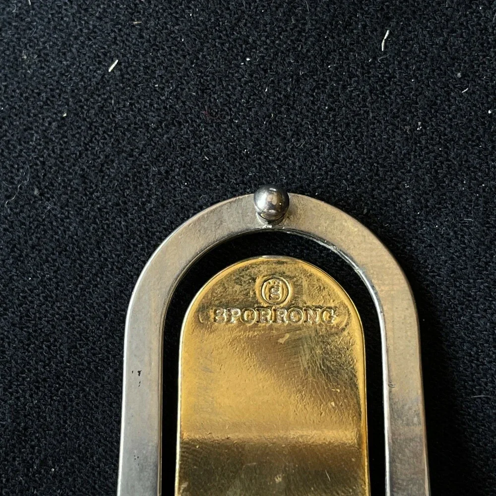 Bergasker Sporrong Belt Buckle Silver Gold Tone 1.25